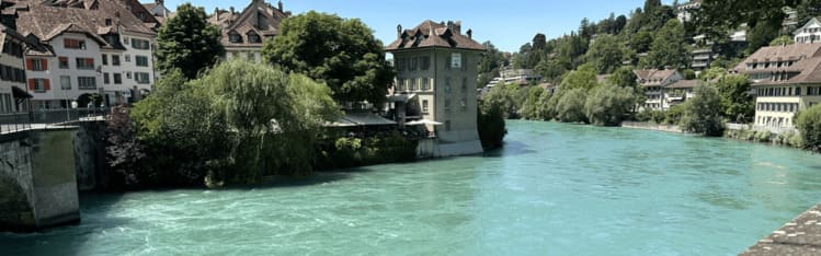 The Aare river, Switzerland